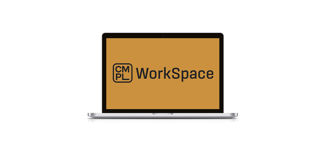 CMPL WorkSpace laptop mockup